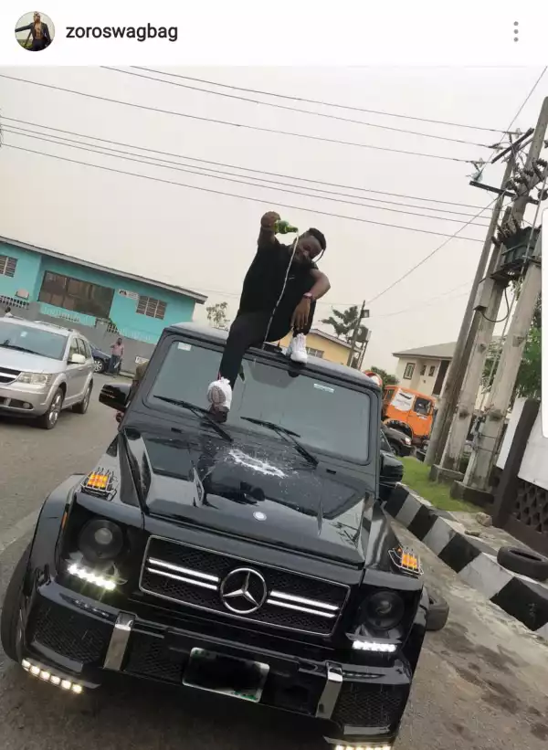 Nigerian Rapper, Zoro Shows Off His Newly Acquired Mercedes G-Wagon (Photo)